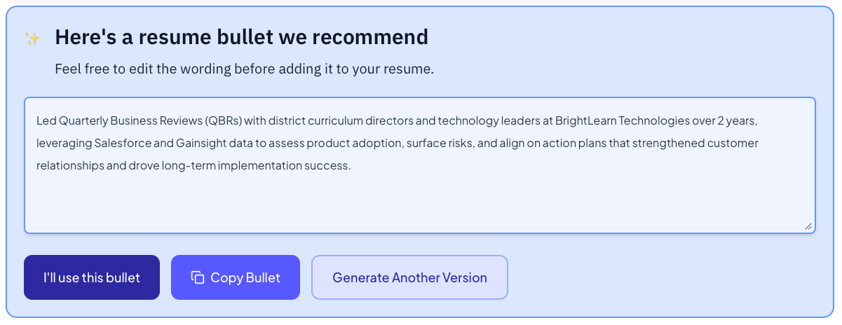 Jobhunter writes the bullet for you