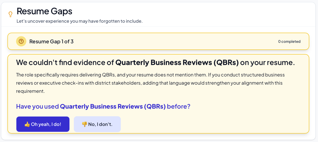 Jobhunter finds a gap